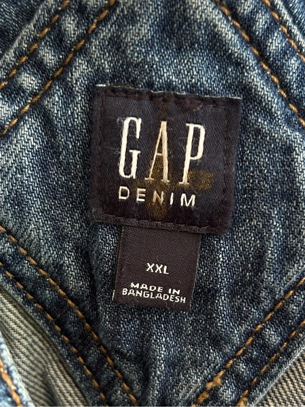 GAP Denim Overalls in Classic Blue with Navy Label